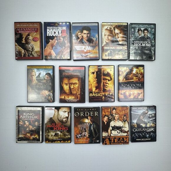 Lot of 14 Action Movies DVD Specific Titles Listed; Top Gun; Sherlock Holmes - Picture 1 of 5